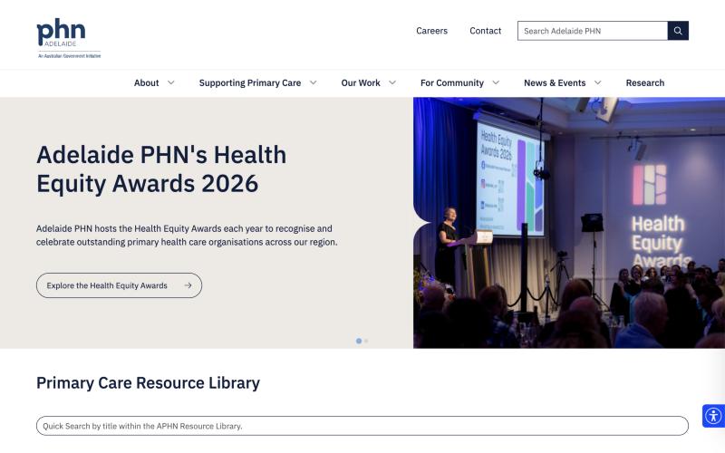 Adelaide PHN website homepage