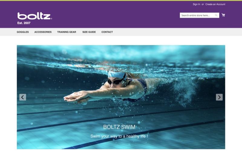 Boltz Brands website homepage