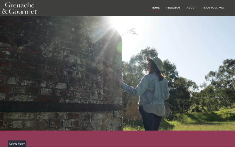 Grenache & Gourmet website homepage
