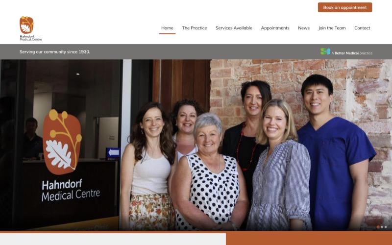 Hahndorf Medical Centre website homepage