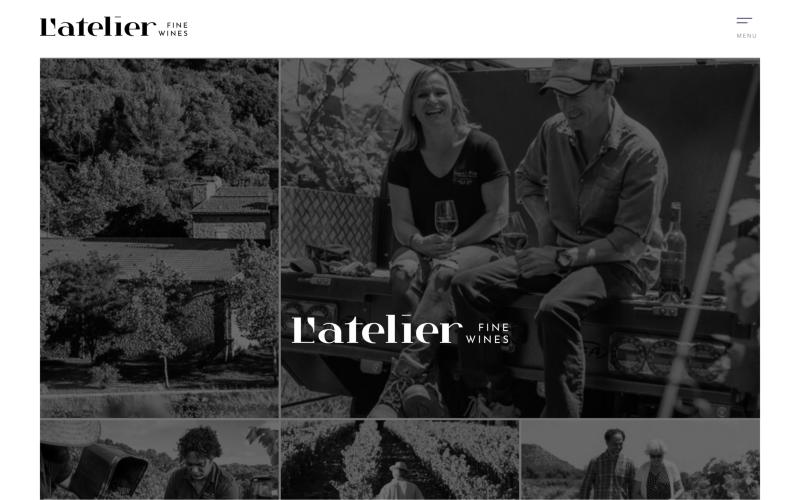 L’atelier Fine Wines website homepage