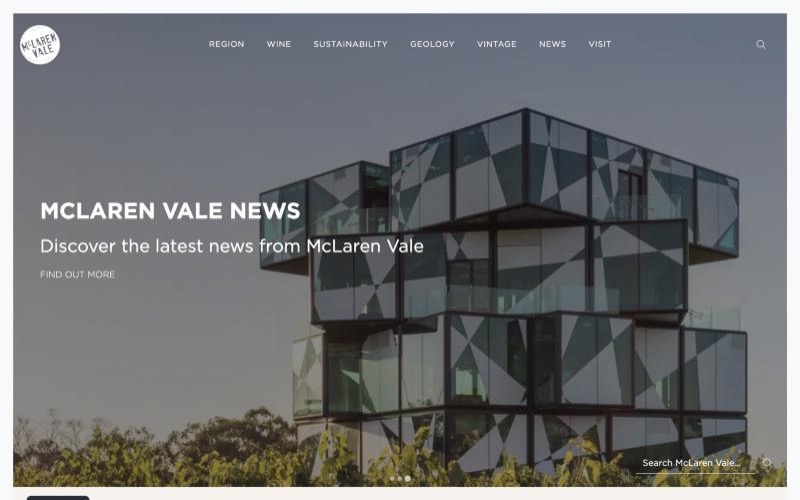 McLaren Vale Wine Region website homepage