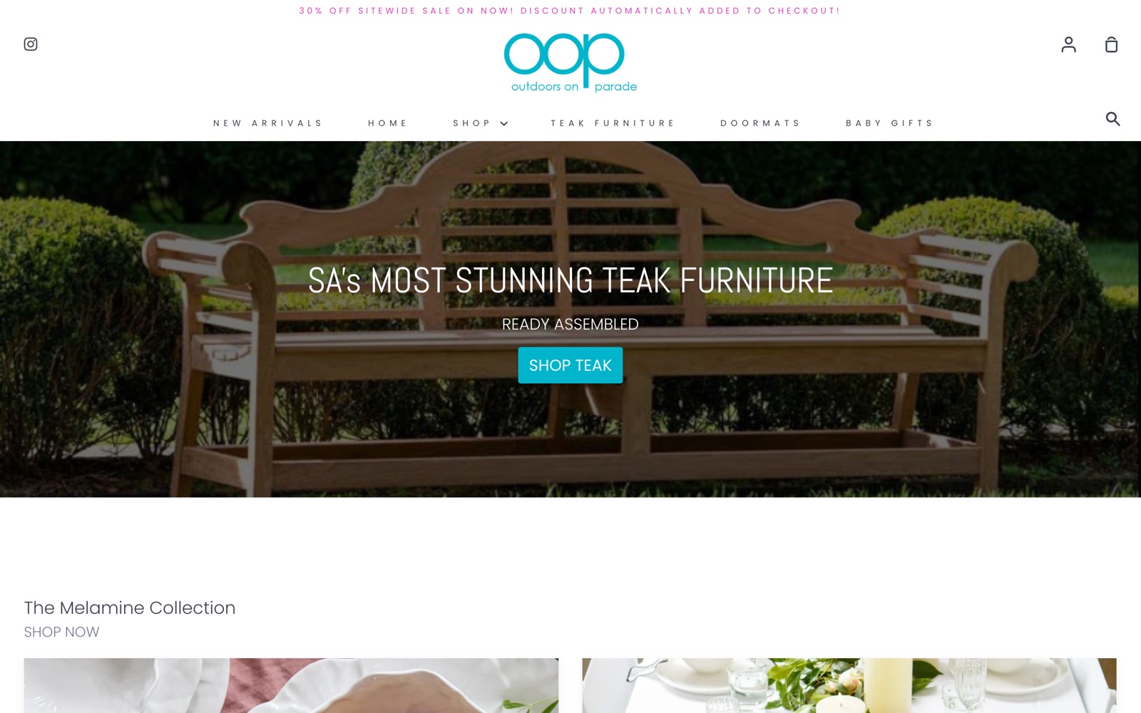 Outdoors on Parade website homepage