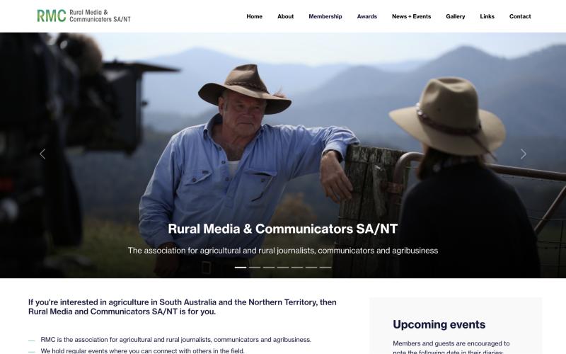 Rural Media & Communicators SA/NT website homepage
