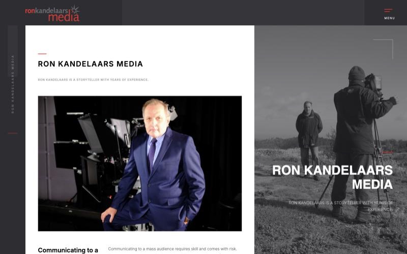 Ron Kandelaars Media website homepage