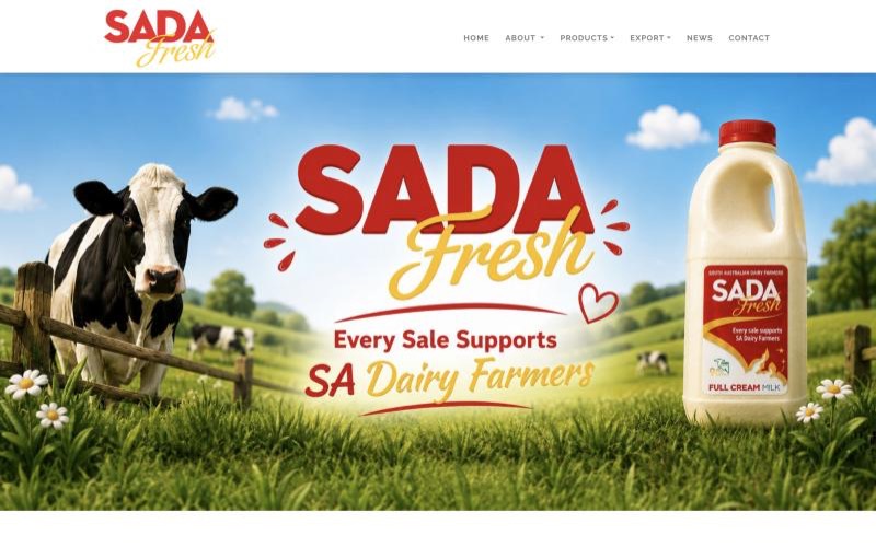 SADA Fresh website homepage
