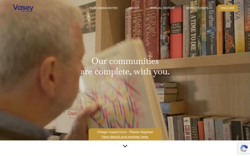 Vasey Communities website homepage