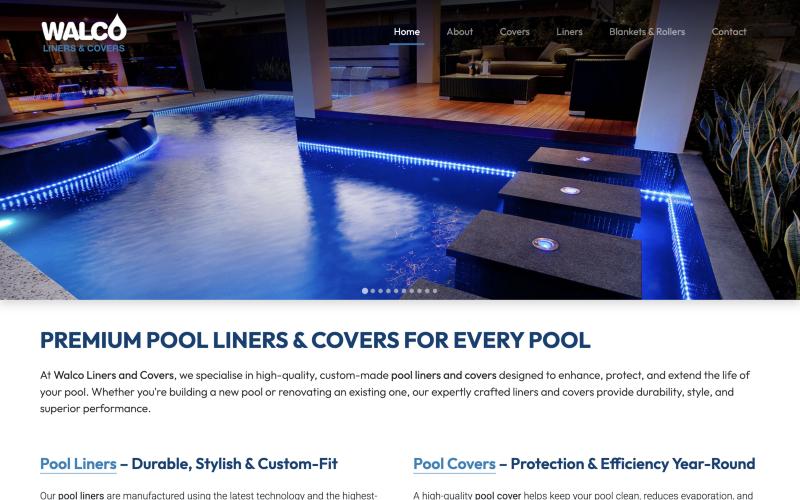 Walco Liners & Covers website homepage
